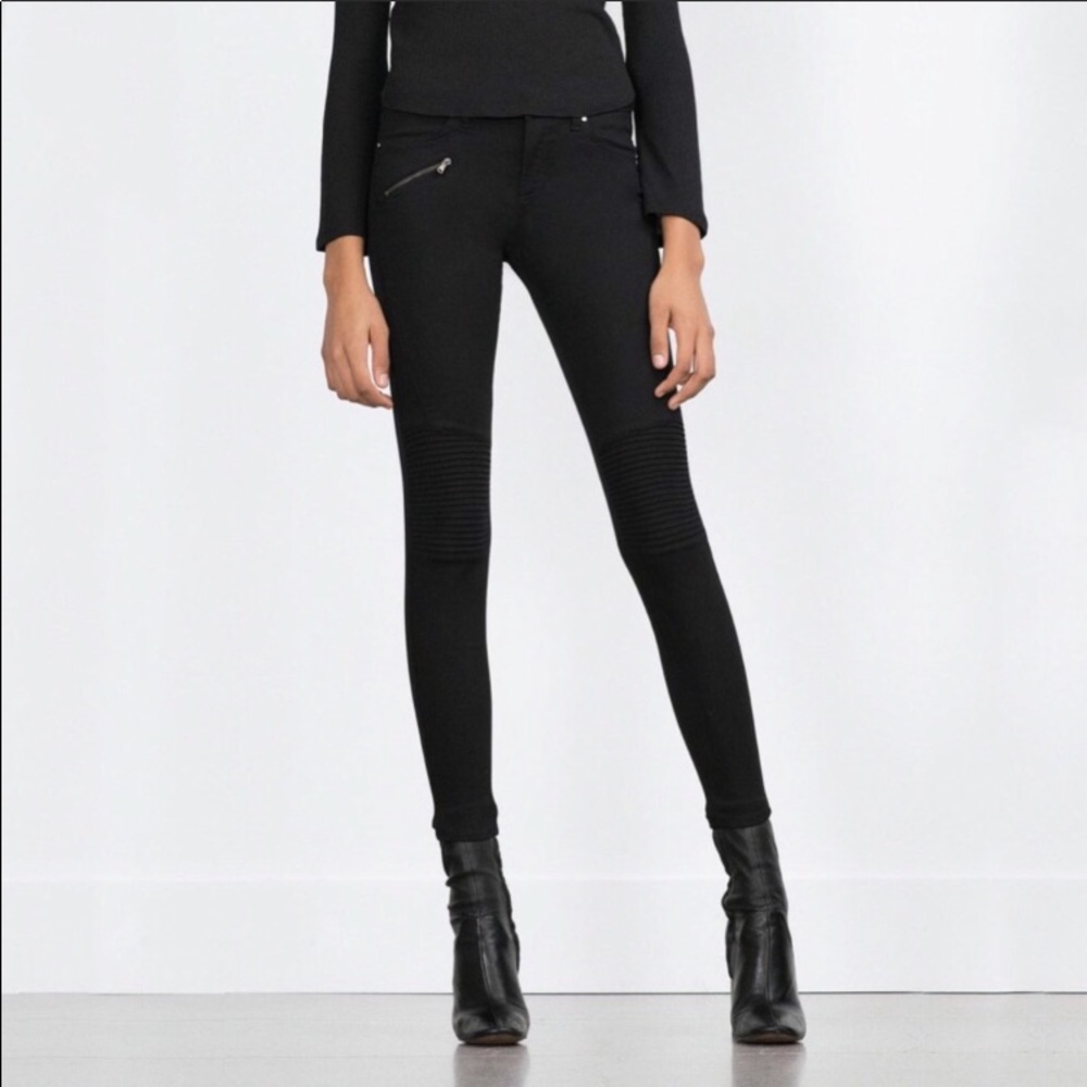 Zara Power Stretch Biker Trousers